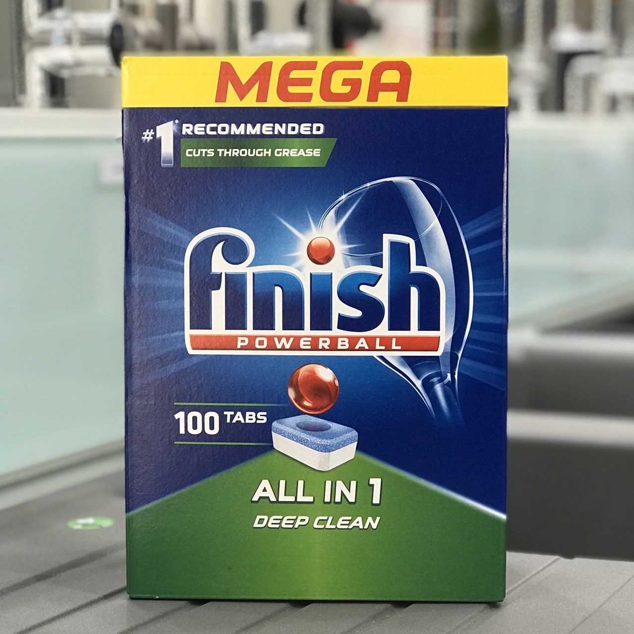 Combo Viên rửa bát Finish All in one 100 viên + Muối Finish 4.0kg + Nước làm bóng Finish 1150ml