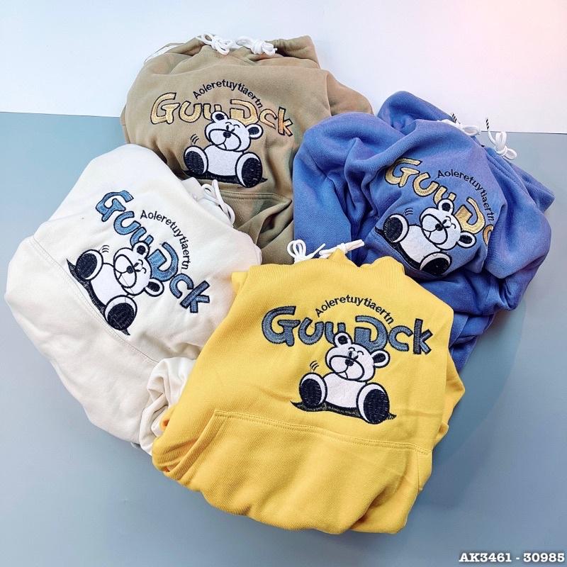 Áo hoodie nam nữ nỉ bông qc dày form rộng tay phồng cánh dơi thêu GUUDCK