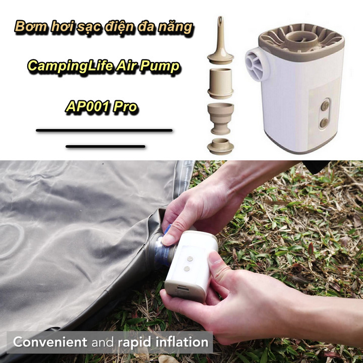 Bơm hơi sạc điện đa năng CampingLife Air Pump AP001 Pro - Home and Garden