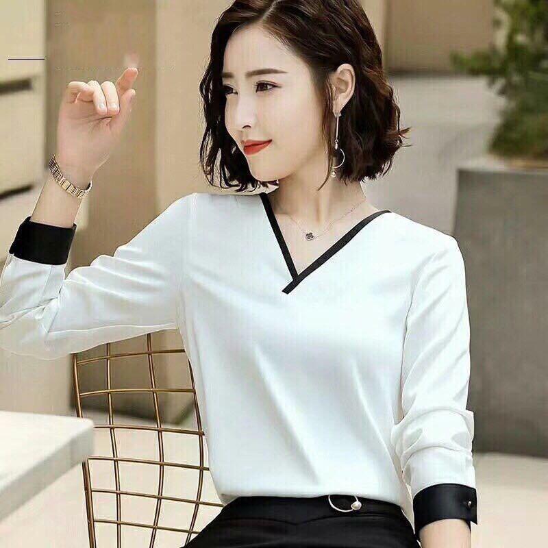 Áo sơ mi tằm Thái cổ cách điệu
