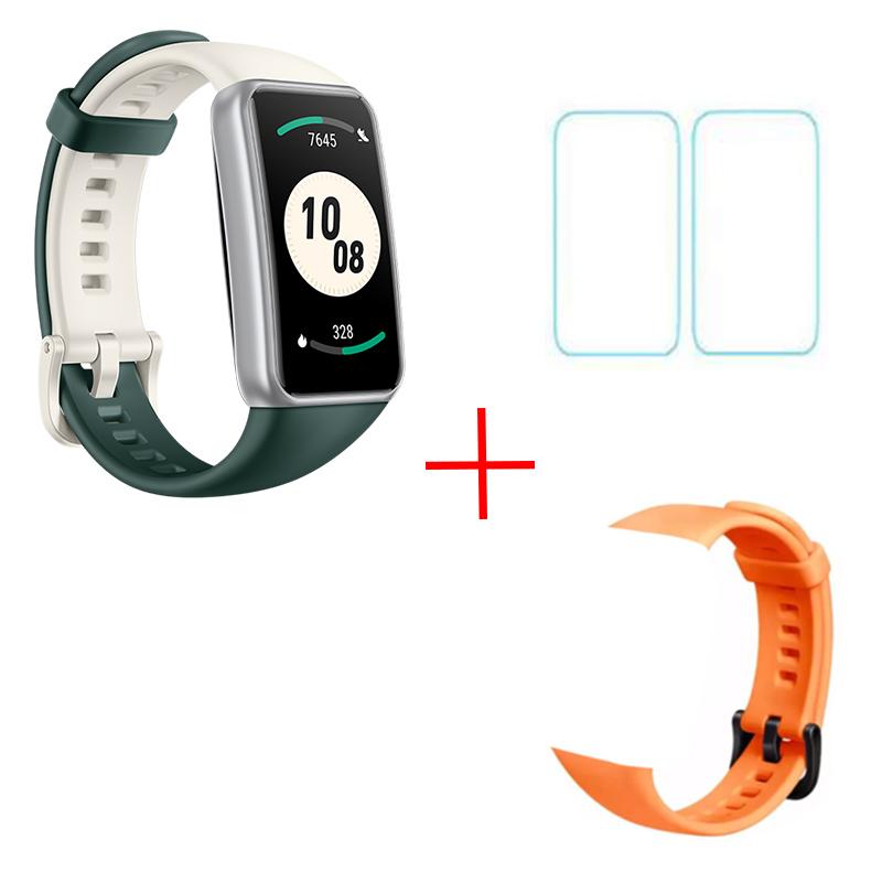 Phiên bản toàn cầu Danh dự Band 7 SmartWatch Blood Oxygen Time Monitor 5atm SmartBand 1.47 '' AMOLED Màn hình Bluetooth 5.0 Màu sắc: Dây đeo màu xanh lá cây