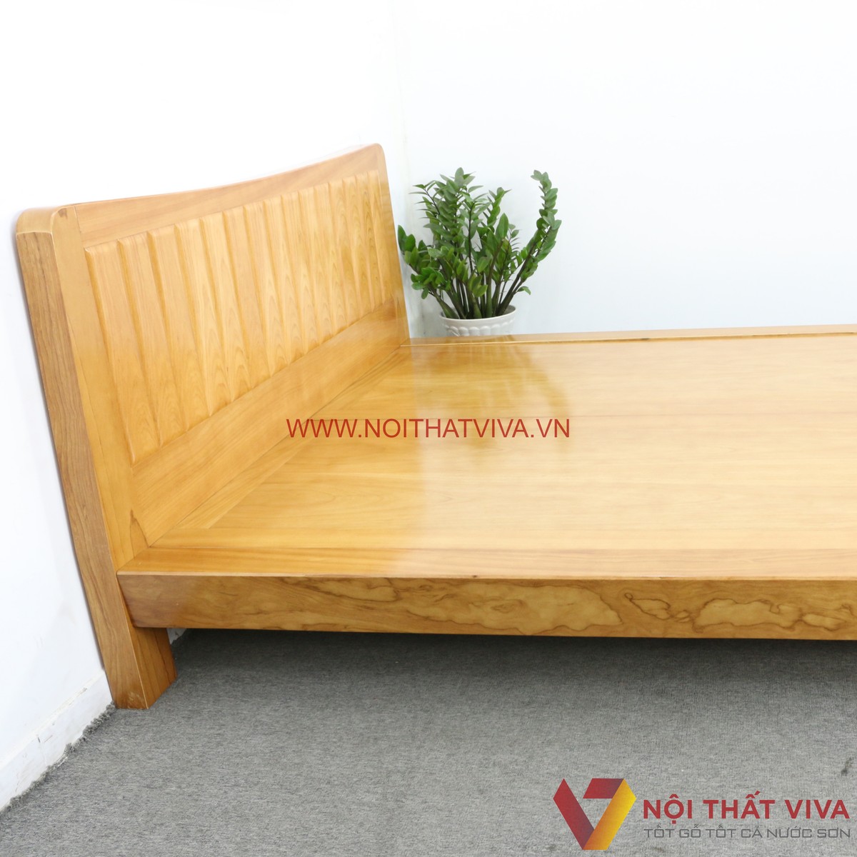Giường Gỗ Gõ Đỏ Hiện Đại Chân Quỳ Kiểu Nhật Sang Trọng Đẳng Cấp