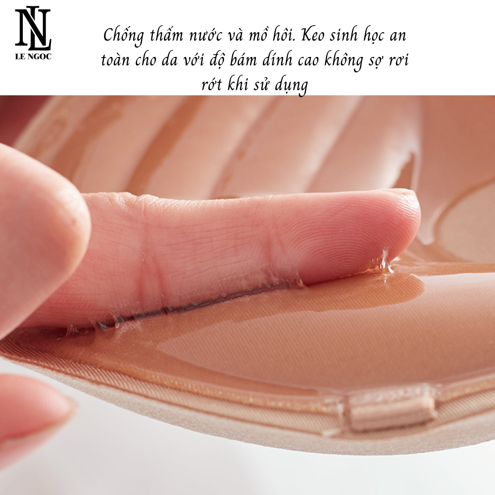 Áo ngực dán cài trước,miếng dán ngực 4cm thiết kế hình vỏ sò độc đáo nâng ngực tạo khe quyến rũ-LN001