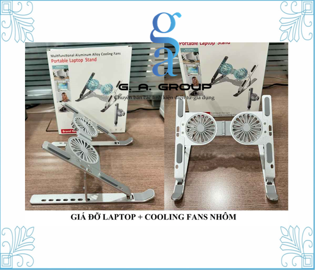 Giá đỡ laptop Cooling Fans Nhôm