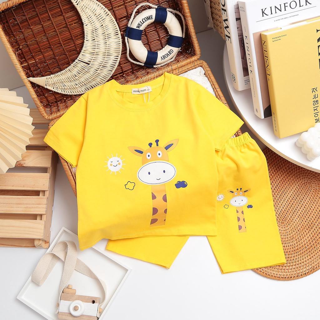 Bộ ngắn tay cotton 100% Minky Mom size đại mềm mịn mát cho bé trai bé gái từ 19-27kg