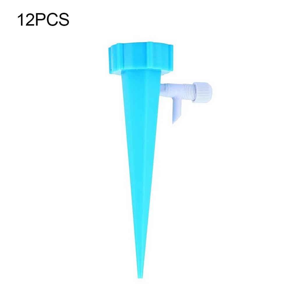Plants Watering Spikes Adjustable Irrigation System Automatic Plastic Drip Devices, 12pcs, Blue