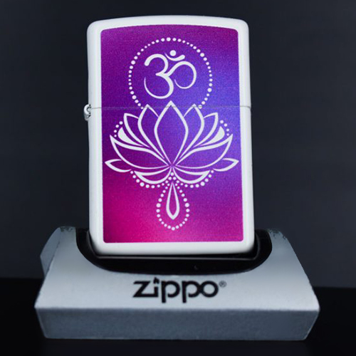 Bật Lửa Zippo 214 Ohm Lotus Design