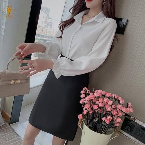 Chân Váy A Chớm Gối TRAZ Công Sở Kiểu Dáng Đơn Giản