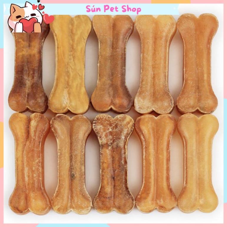 Xương canxi da bò cho chó gặm làm sạch răng, giúp răng chắc khỏe