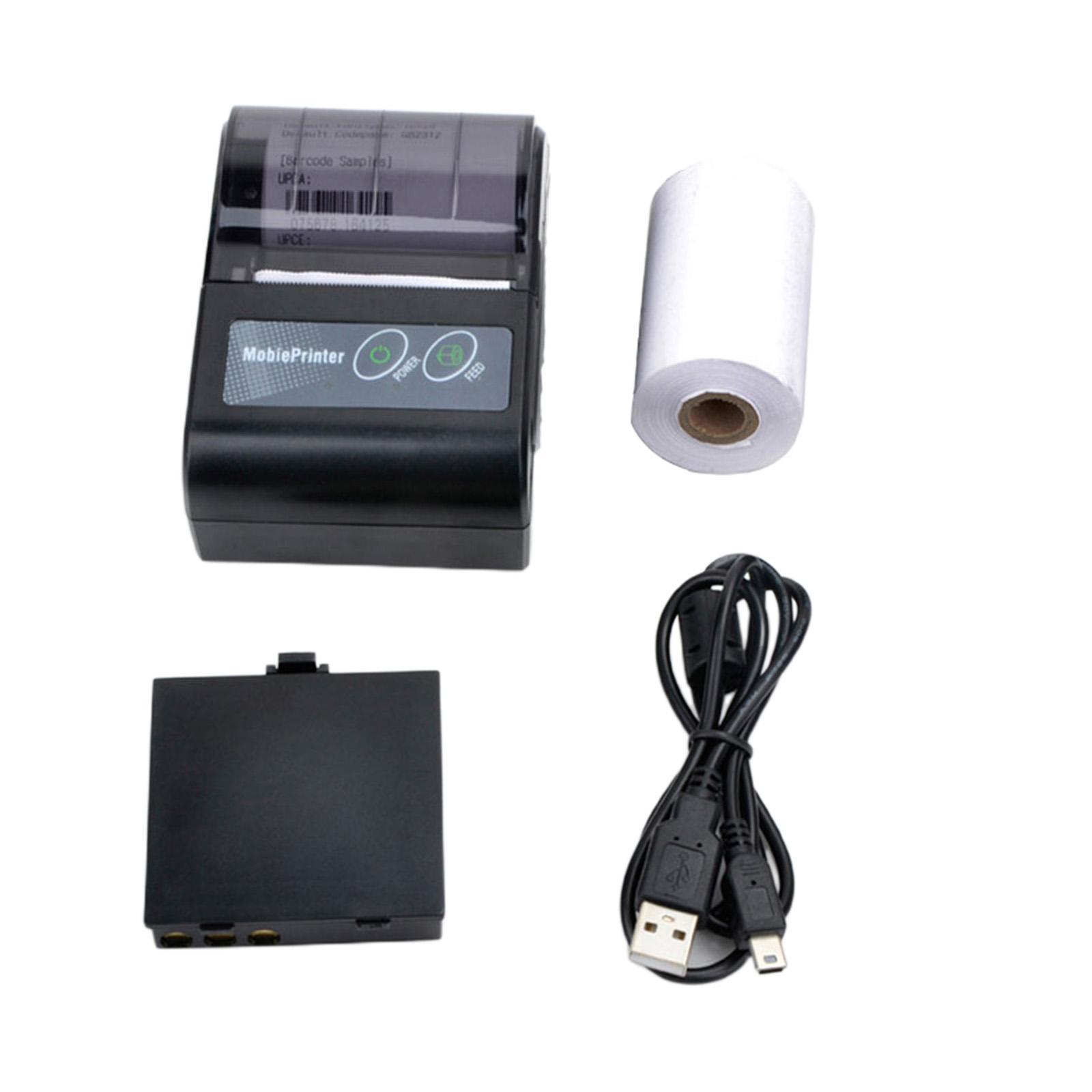 Mini Bluetooth Printer Portable Thermal Receipt Printer Paper Phone