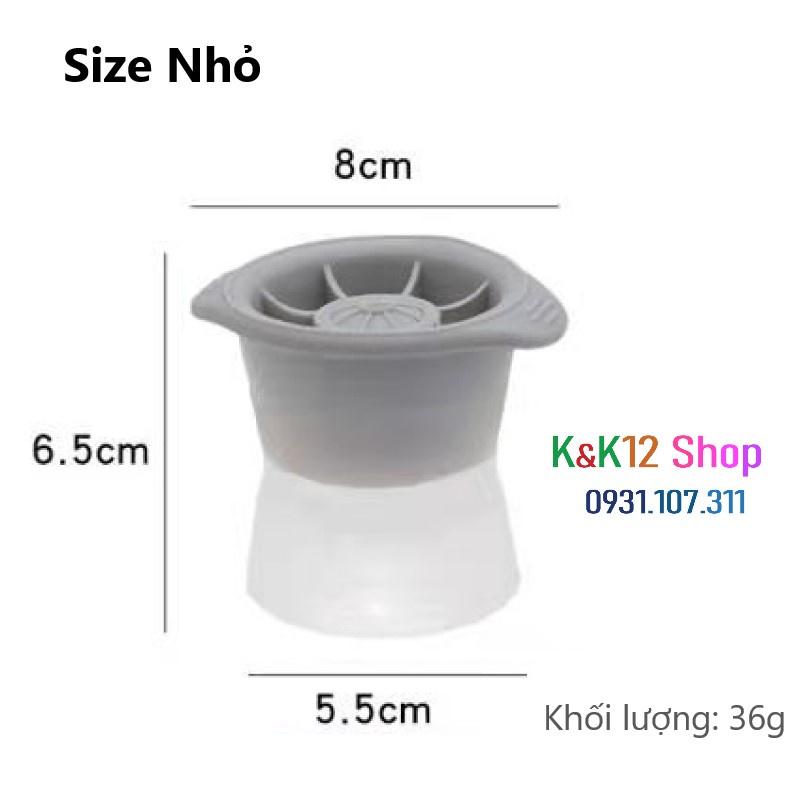 Khay làm đá silicon 24 ngăn có nắp đậy. Khay đá silicon hình tròn, vuông, trái tim, ngôi sao