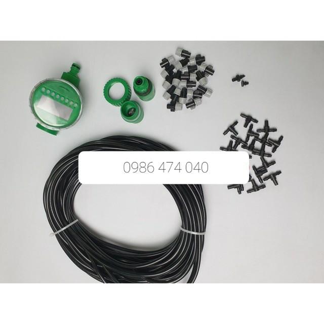 Bộ kit 20 béc phun sương xám tưới cây tự động kèm đầy đủ phụ kiện