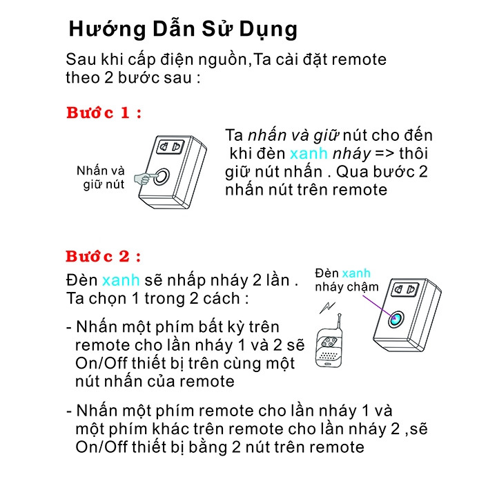 Ổ cắm học lệnh TF2A ĐKTX thông minh sử dụng được các thiết bị công suất lớn như máy bơm, bình nóng lạnh, điều hòa..( Tặng kèm 03 nút kẹp cao su giữ dây điện cố định ngẫu nhiên )