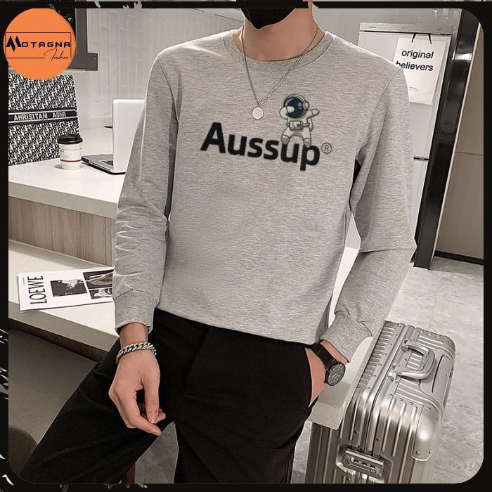 Áo nỉ sweater mịn đẹp, Áo nỉ tay dài nam chất đẹp hiện đại in ngực Aussup mã NZ805