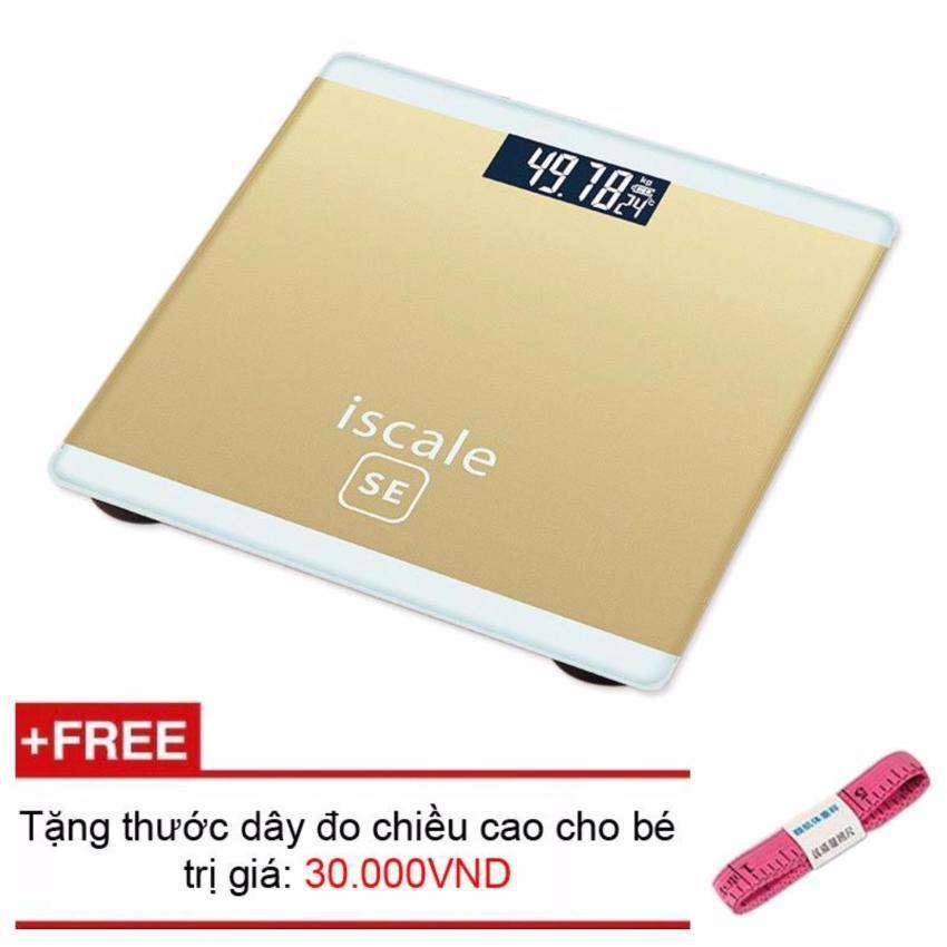 Cân sức khỏe điện tử Iscale SE Max 180kg - Tặng kèm thước dây