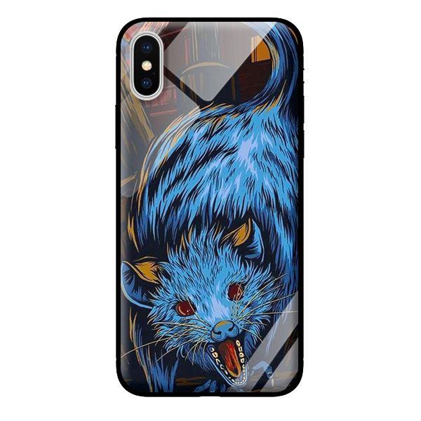 Ốp lưng kính cường lực cho iPhone X Chuột Xanh - Hàng chính hãng