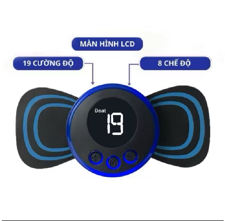Máy massage xung điện cánh bướm mini xoa bóp bấm huyệt giảm đau mỏi rất tốt