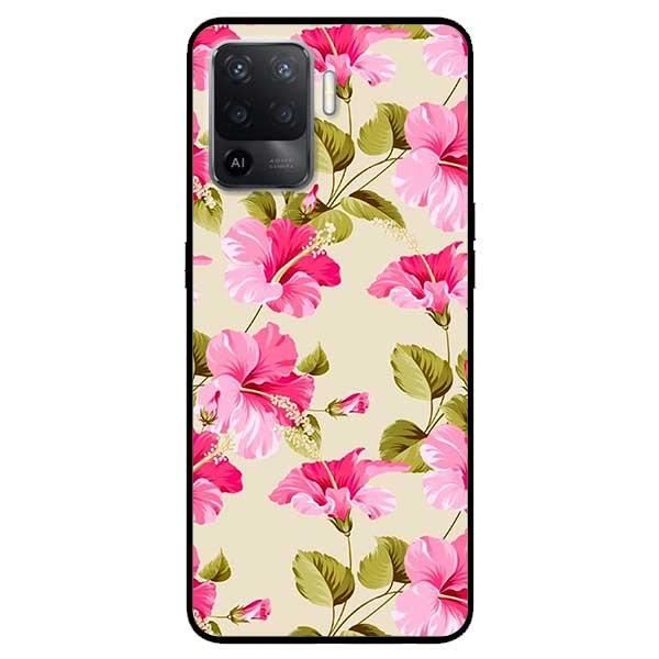 Ốp lưng dành cho Oppo A54 - A74 - A94 - A15 / A15s mẫu Hoa Bụt Hồng