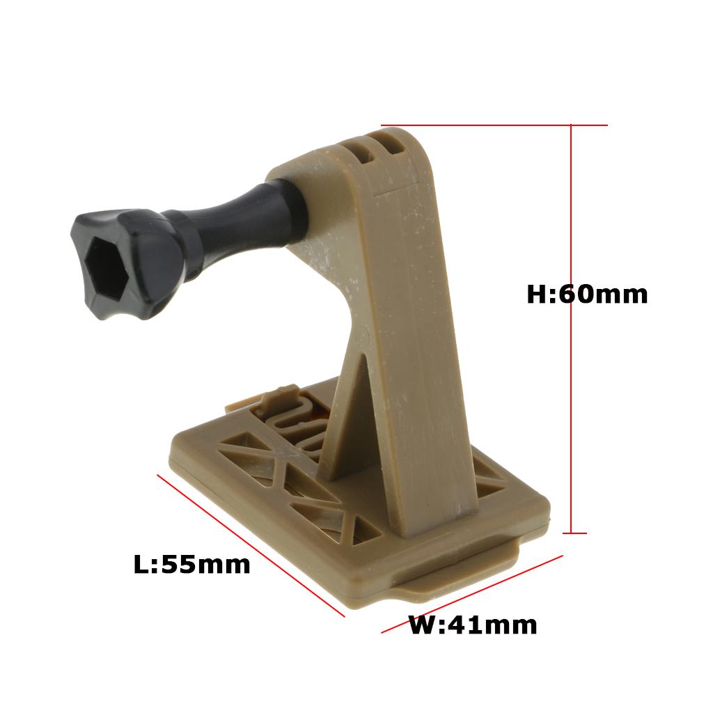 Standard Helmet Mount Adapter Base Bracket For Gopro Hero Camera Brown Tough Nylon