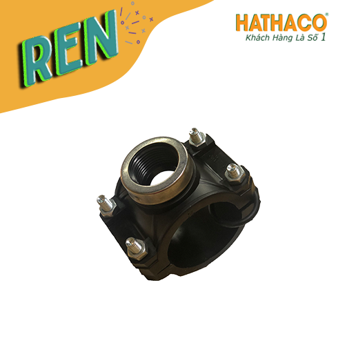 Combo 2 Đai Khởi Thủy 90 HATHACO Dùng Chia Nhánh Ống HDPE Ra Ống 20-25-32-40-50-63 (ren 1/2&quot;, 3/4&quot;, 1&quot;, 1.1/4, 1.1/2&quot;, 2&quot;)