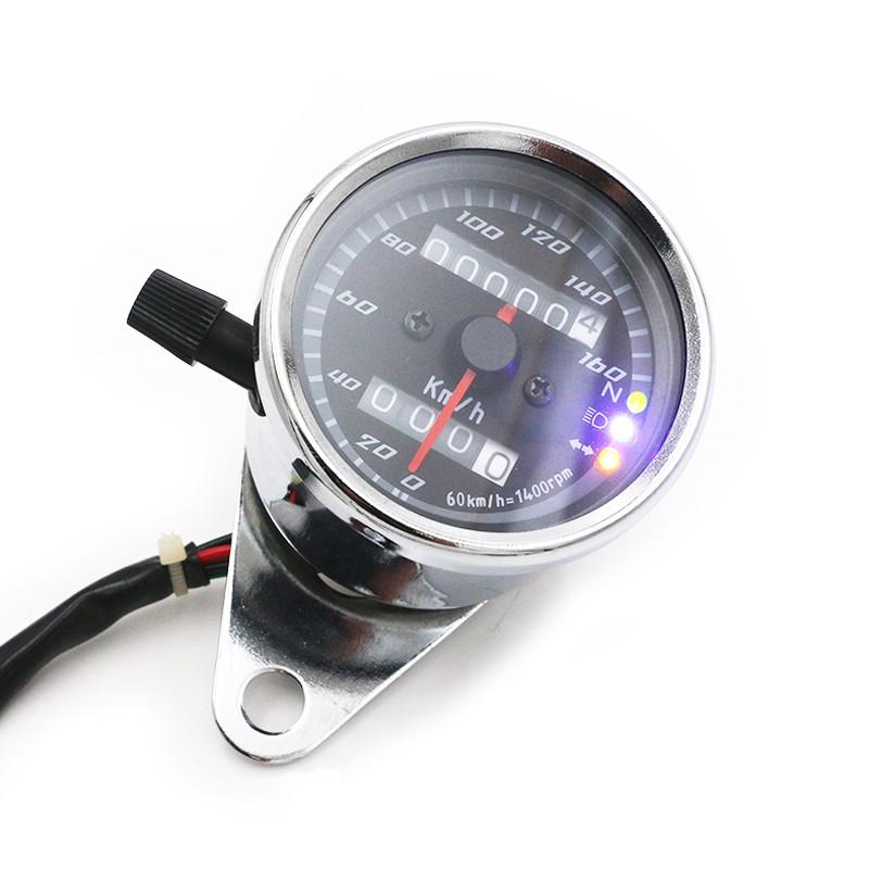 Bộ đồng hồ công tơ mét 2 khung kết hợp đèn LED 12V độc đáo dành cho xe mô tô