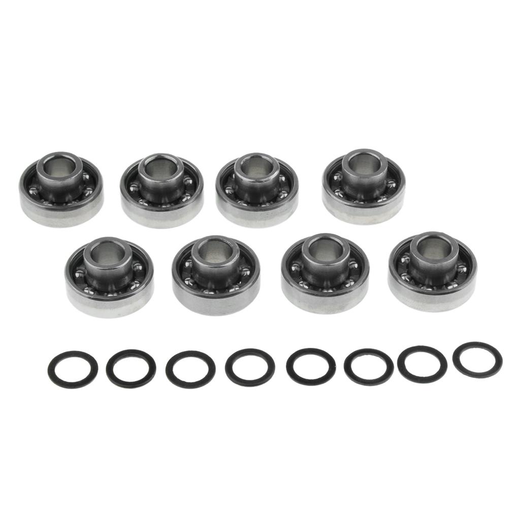 8pcs   Bearings  &  Gaskets   for   Skateboards   Longboards