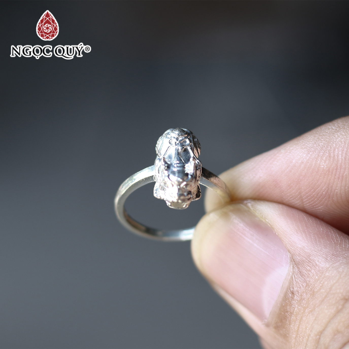 Nhẫn bạc nữ tỳ hưu bạc ni16 - Ngọc Quý Gemstones