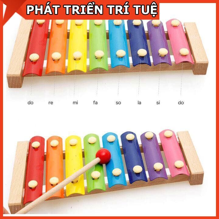 Đồ chơi Đàn Piano Xylophone gỗ 8 thanh quãng - Đồ chơi âm nhạc cho bé