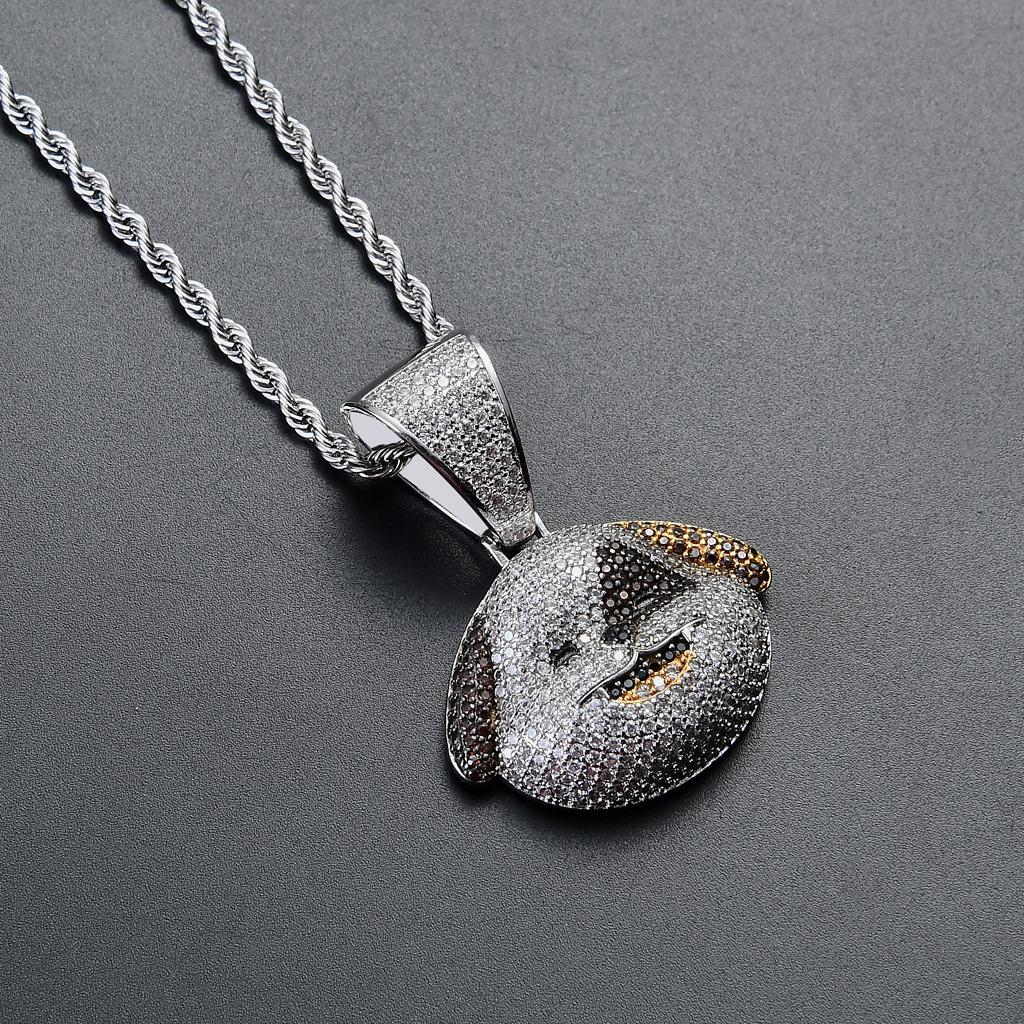 Dog Head Pendant Hiphop Rapper Personality Necklace Men Women