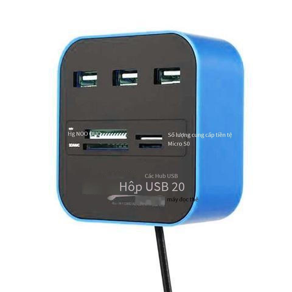 Bộ chia USB máy tính phong cách mới nhất Đầu đọc thẻ đa năng TF SD mở rộng USB tốc độ cao Bộ chuyển đổi tất cả trong một 2.0hub