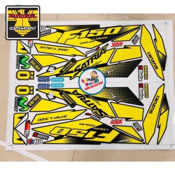 Tem rời Satria Fi vàng đen