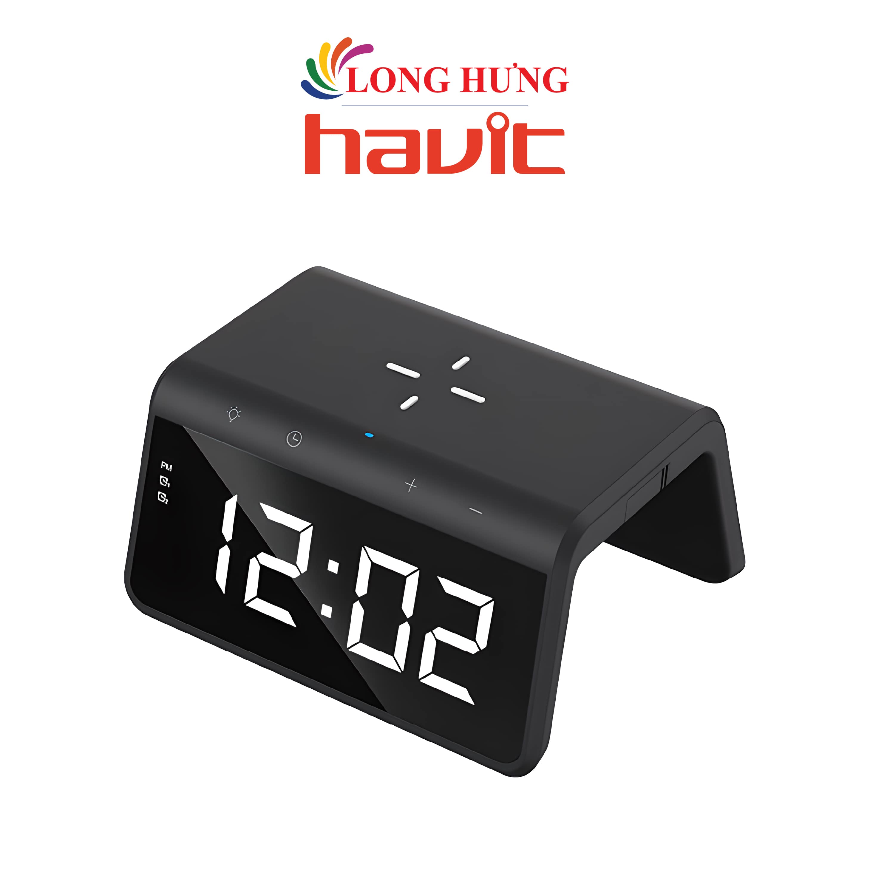 Sạc không dây kiêm đồng hồ báo thức Havit W320 - Hàng chính hãng