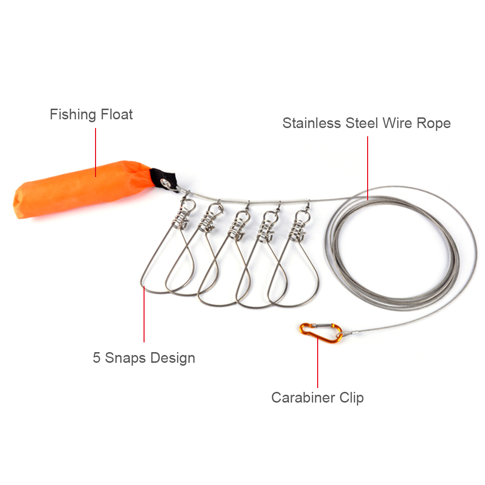 Khóa Câu Cá Bằng Thép Không Gỉ 5m 5 Trong 1 Tiện Dụng