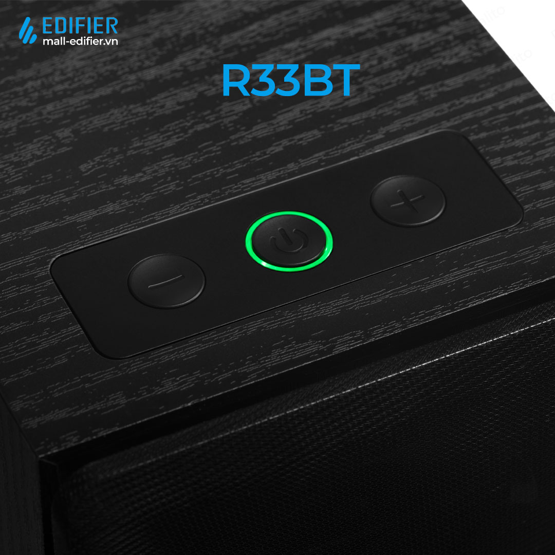 Loa Bluetooth Edifier R33BT (Màu Đen), Kết Nối Máy Tính Cổng AUX, Công Suất 10W, Nghe Nhạc Driver Bass 92mm