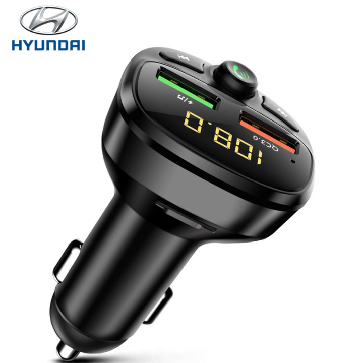 Tẩu nghe nhạc MP3 kiêm sạc nhanh cao cấp nhãn hiệu Hyundai HY-87 - Hàng Nhập Khẩu