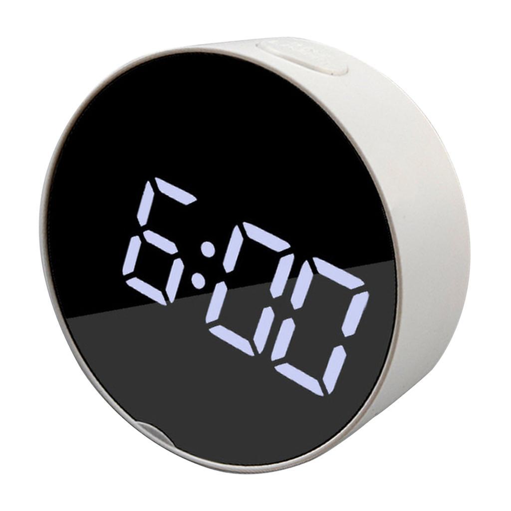 LED Screen Bedside Table Clock Mirror Suface Digital Clock A