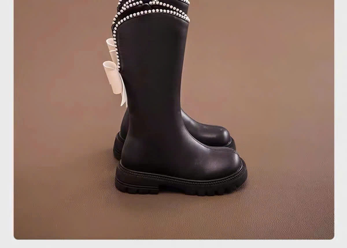 Giày bốt boots cổ cao cho bé gái bé trai phong cách Hàn Quốc đẹp diện đi chơi đi tiệc size 26-37 hàng Quảng Châu cao cấp