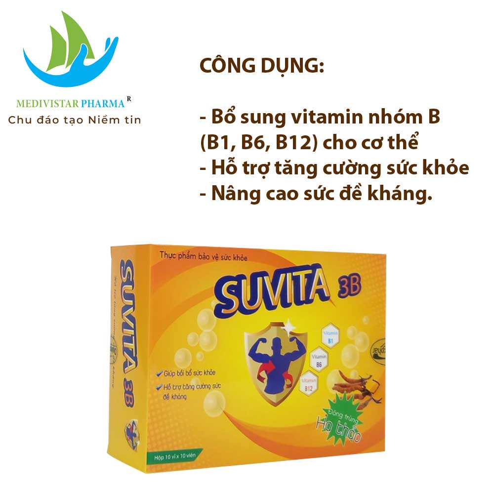 Combo 2 Hộp Viên Đạm Bổ SUVITA Bổ Sung Vitamin Tăng Cường Sức Khỏe, Nâng Cao Đề Kháng 100 Viên/Hộp