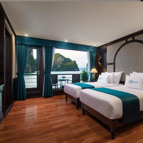 Gói 2N1Đ Du Thuyền 5 Sao Aspira Cruises Đẳng Cấp Tại Hạ Long, Gồm 4 Bữa Ăn + Chèo Thuyền Kayak Khám Phá Vịnh Hạ Long - Vịnh Lan Hạ, Câu Mực Đêm