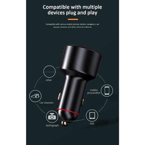 Combo bộ sạc và cáp sạc hỗ trợ sạc siêu nhanh trên ô tô TurboBlack 200w ️ FREESHIP ️