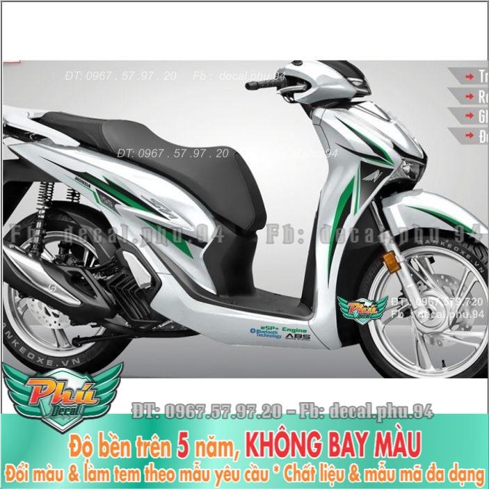 Tem rời SH 2020 Chỉ Xanh đen dán xe trắng (B)