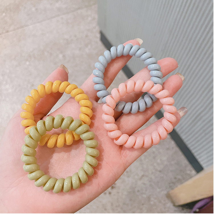 Dây Cột Tóc Lò Xo Màu Pastel Phong Cách Hàn Quốc