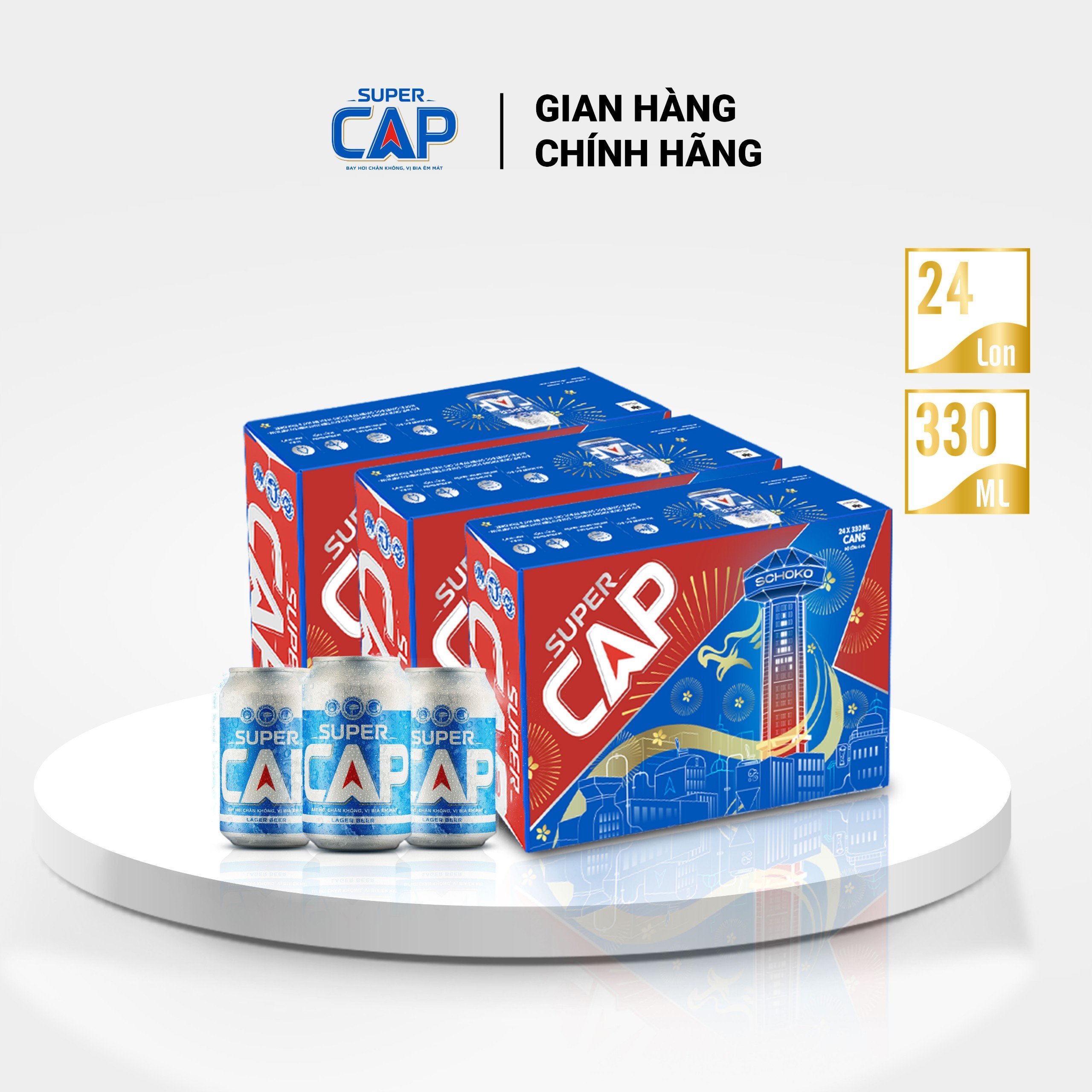 Bia SUPER CAP combo 3 thùng