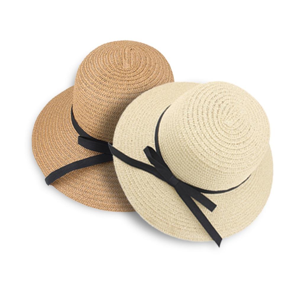Women's Ladies Fashion Summer Beach Sun Visor Wide Brim Stripe Floppy Hat HBJYT