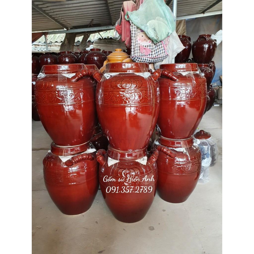 Chum sành tráng men nâu loại 30L