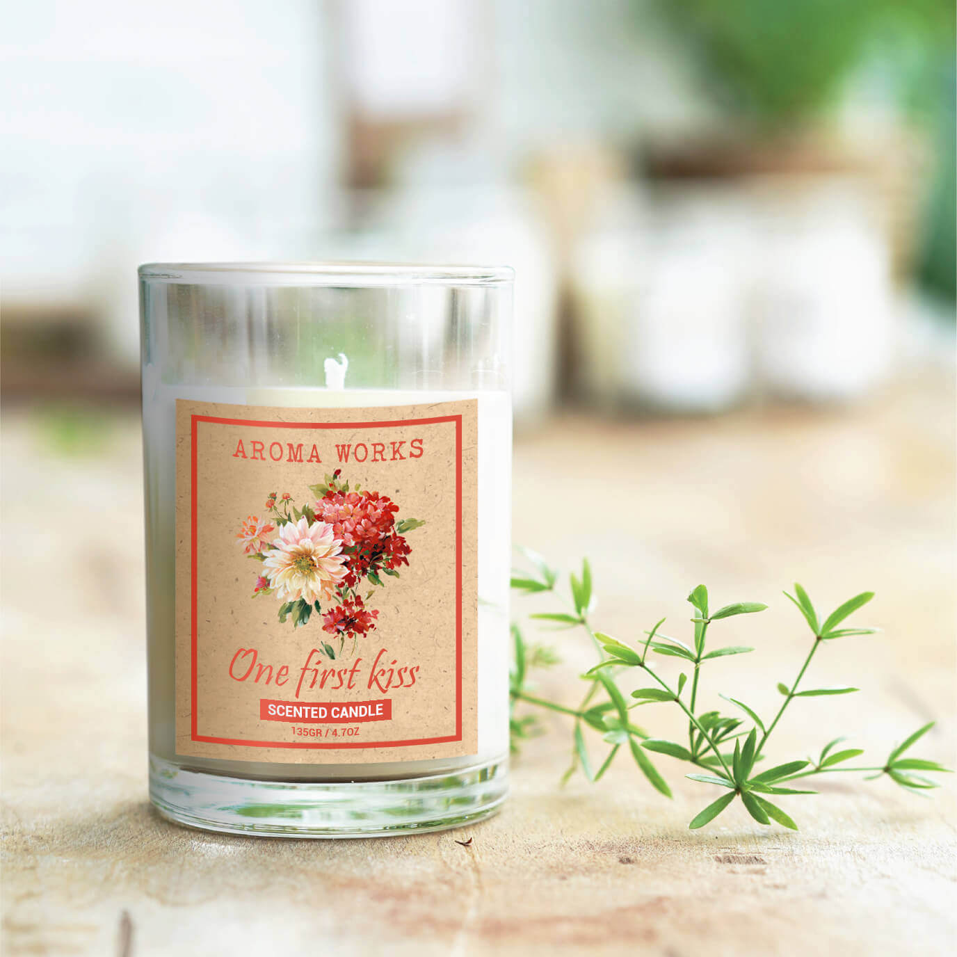 Nến Thơm Thiên Nhiên Aroma Works Natural Scented Candle - One First Kiss