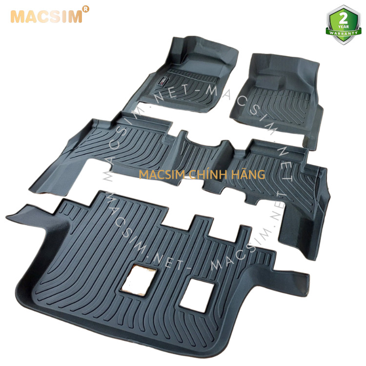 Thảm lót sàn xe ô tô Isuzu MUX 2015- 2020 (sd) Nhãn hiệu Macsim chất liệu nhựa TPV cao cấp màu đen