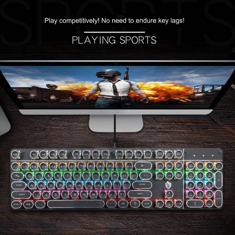 Bàn Phím Cơ K900 Gaming - Led xuyên phím có hotswap cho máy tính , laptop - đen