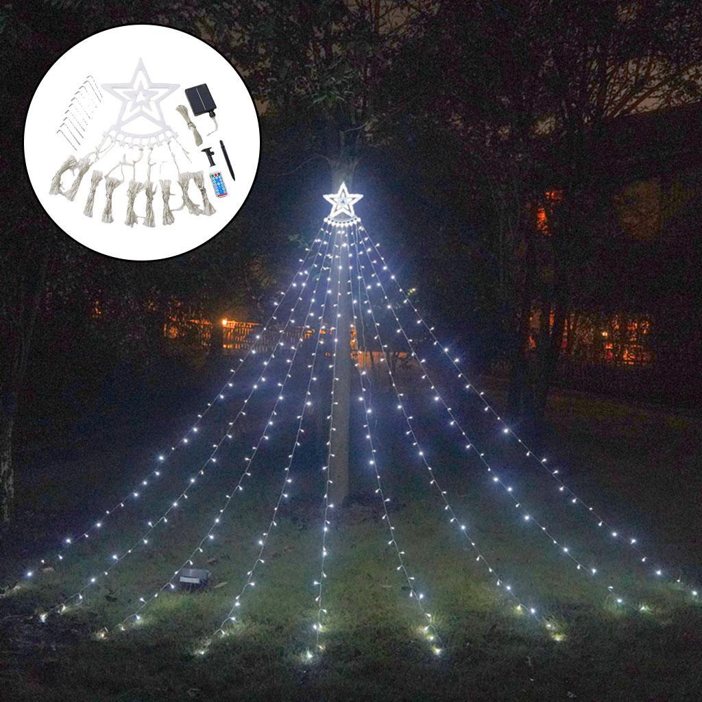 String Lights Solar 350 LED Lamp Raindrop String for Party Wedding Yard Warm