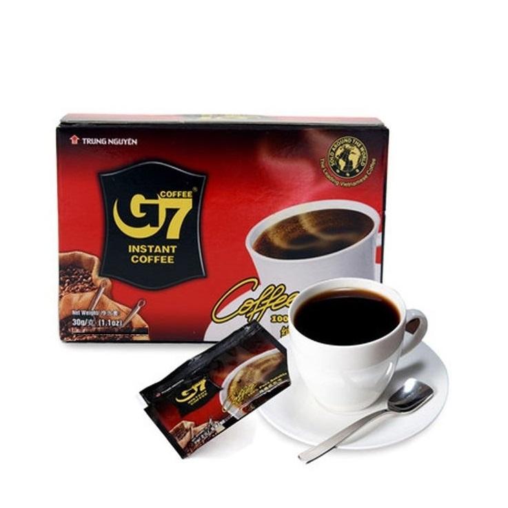 ( COMBO 3 HỘP) Cà phê G7 hòa tan đen Trung Nguyên( Không Đường Sữa) - Hộp 15 gói x 2gam
